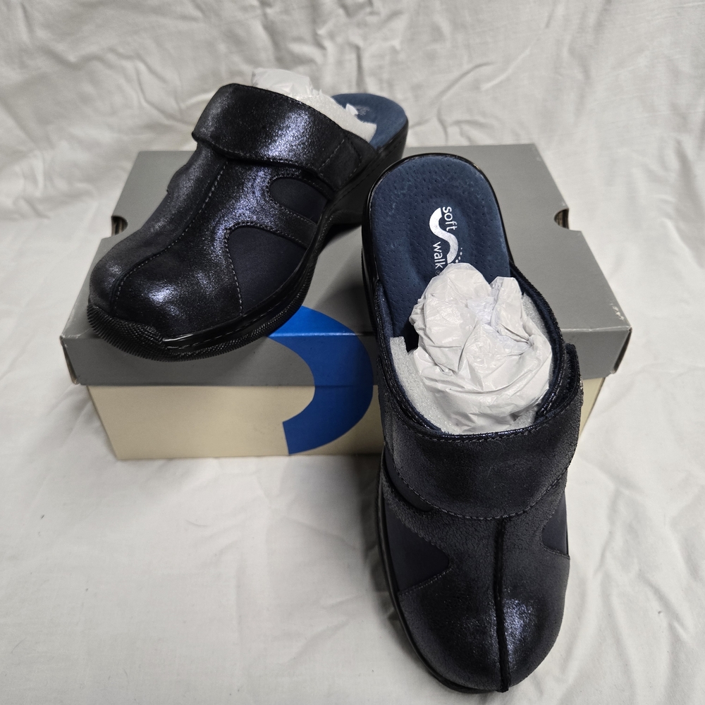 SoftWalk Blue Mules & Clogs